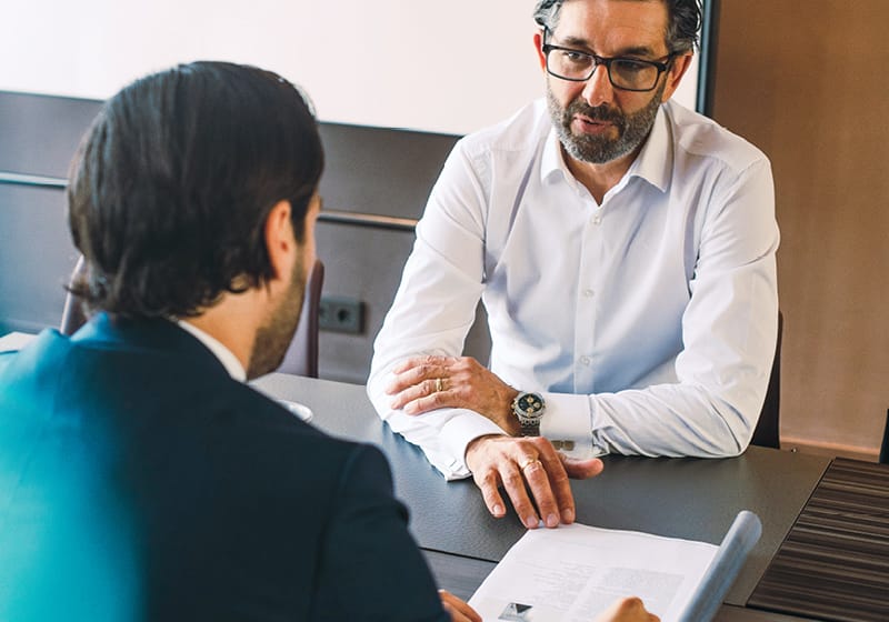 meeting with a business owner 